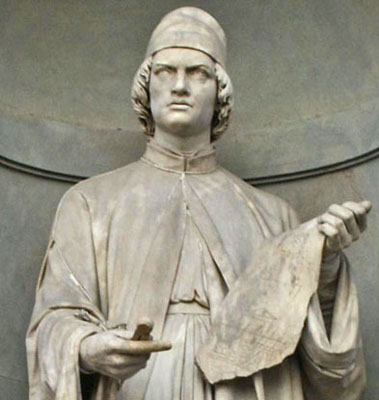 Статуя Альберти во дворе Уффици, Флоренция