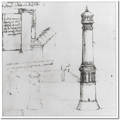 Эскиз дозорной башни замка Сфорца (Милан)