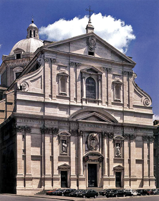 Фасад церкви Иль Джезу (Рим)