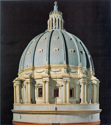 Купол собора Святого Петра, работа Джакомо делла Порта и Микеланджело (деревянная модель)
