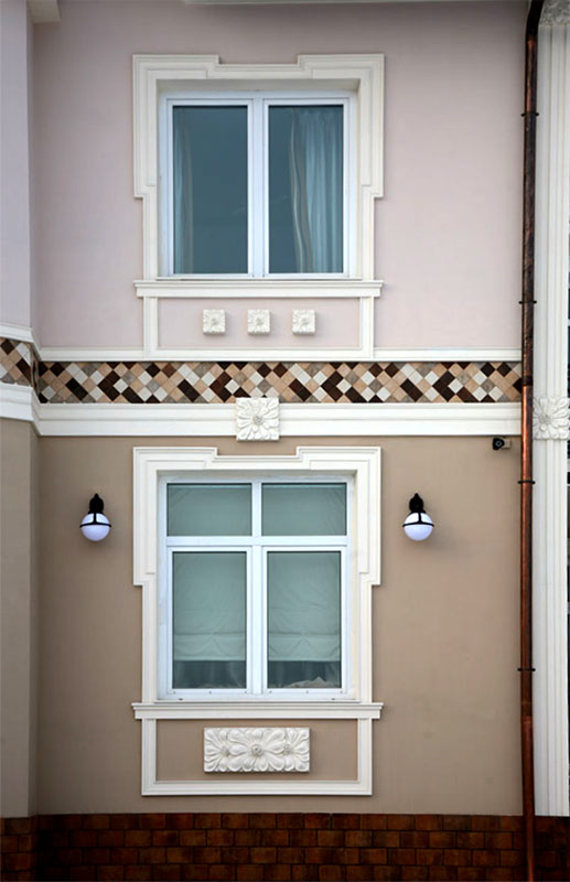 Фасадный декор из пенопласта для наружной отделки дома