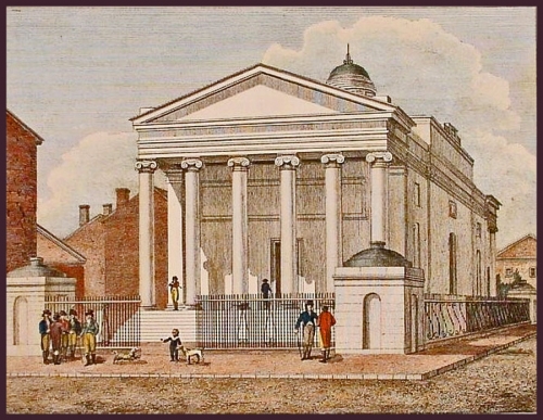 Пенсильванский банк&nbsp; (Bank of Pennsylvania, Филадельфия, 1798&ndash;1801 гг.), гравюра художника Уильяма Рассела Бича (William Russell Birch)