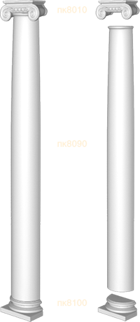 Фасадный декор: Полуколонна в сборе спк8050