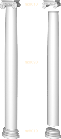 Фасадный декор: Полуколонна в сборе спк8060