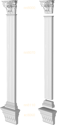 Фасадный декор: Пилястра в сборе спп8140