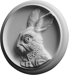 Фасадный декор: Барельеф "Кролик" (Изд. №58)