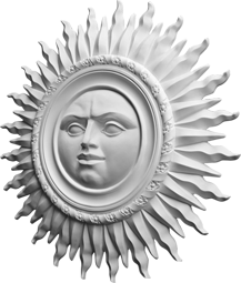 Фасадный декор: Барельеф Солнце большое (Изд.№41)