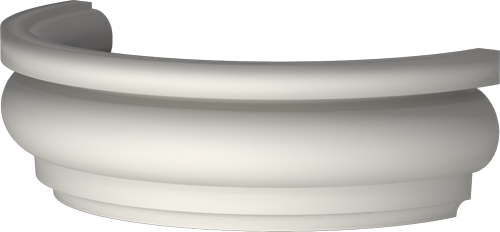 Фасадный декор: Полукапитель ПКК-006 R215(внутр.155)